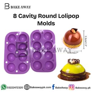 8 Cavity round Lolipop Molds