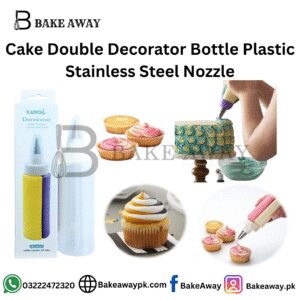 Cake Double Decorator Bottle Plastic Stainless Steel Nozzle