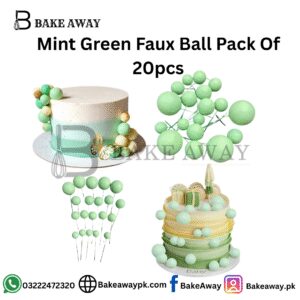 Mint Green Faux Ball Pack Of 20pcs