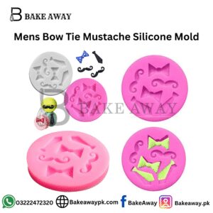 Mens Bow Tie Mustache Silicone Mold
