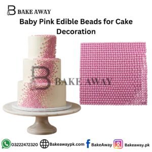 Baby Pink Edible Beads for Cake Decoration