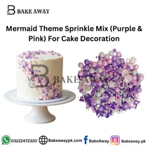 Mermaid Theme Sprinkle Mix (Purple & Pink) For Cake Decoration