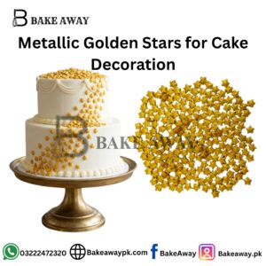 Metallic Golden Stars for Cake Decoration