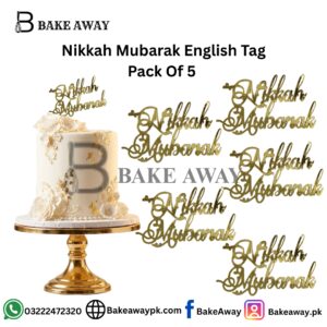 Nikkah Mubarak English Tag Pack Of 5