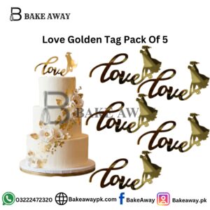 Love Golden Tag Pack Of 5