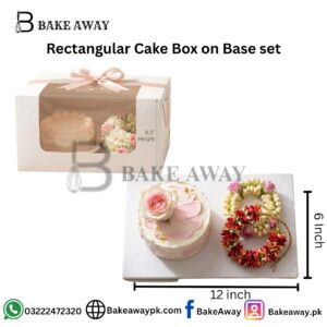 Rectangular Cake Box on Base set