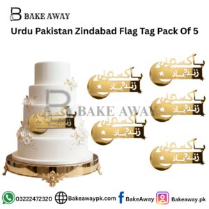 Urdu Pakistan Zindabad Flag Tag Pack Of 5