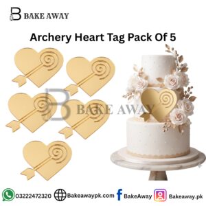 Archery Heart Tag Pack Of 5