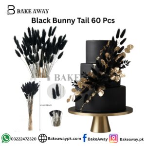Black Bunny Tail 60 Pcs
