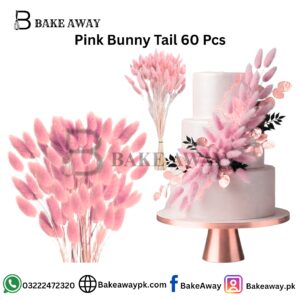 Pink Bunny Tail 60 Pcs