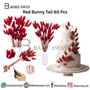 Red Bunny Tail 60 Pcs