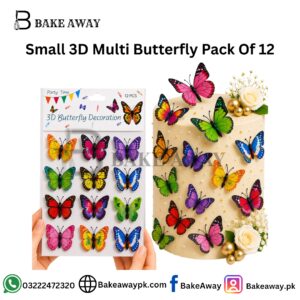 Small 3D Multi Butterfly Pack Of 12