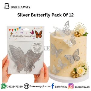 Silver Butterfly Pack Of 12