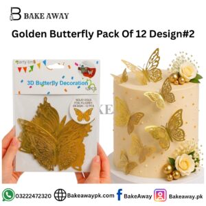 Golden Butterfly Pack Of 12 Design#2
