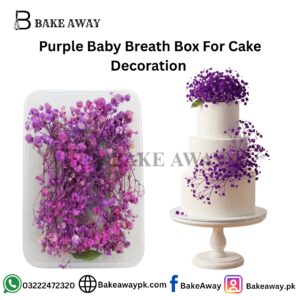 Purple Baby Breath Box For Cake Decoration