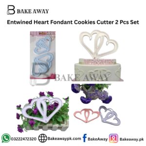 Entwined Heart Fondant Cookies Cutter 2 Pcs Set