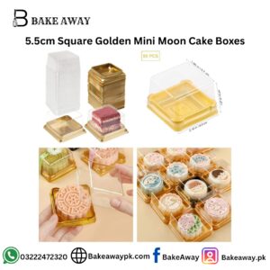 5.5cm Square Golden Mini Moon Cake Boxes