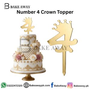 Number 4 Crown Topper