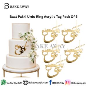 Baat Pakki Urdu Ring Acrylic Tag Pack Of 5