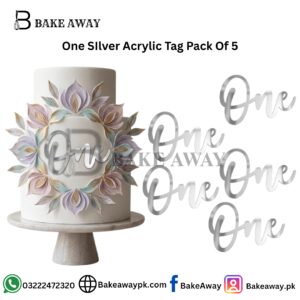One SIlver Acrylic Tag Pack Of 5