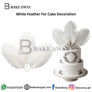 White Feather For Cake Decoration