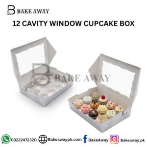 12 CAVITY WINDOW CUPCAKE BOX