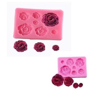 7CAVITY ROSE SILICON MOULD