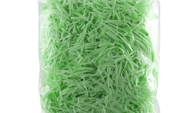 GREEN PAPER CONFETTI FOR CAKE BOX DECORATION