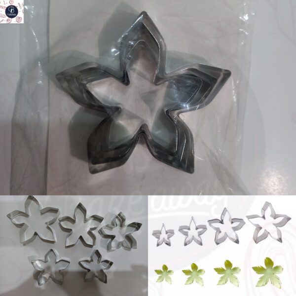 5PCS BIG STEEL FLOWER COOKIE CUTTER SET