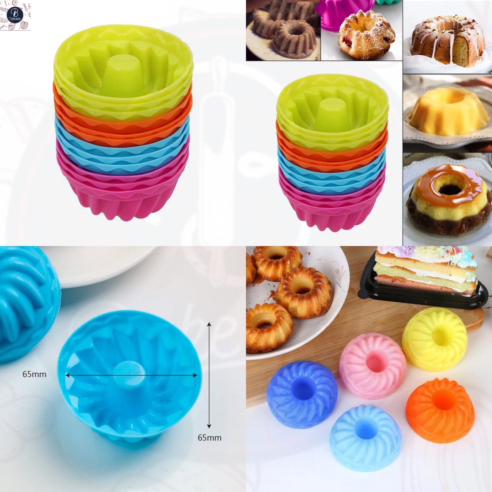 SILICON MUFFIN MOULD PACK OF 6PCS