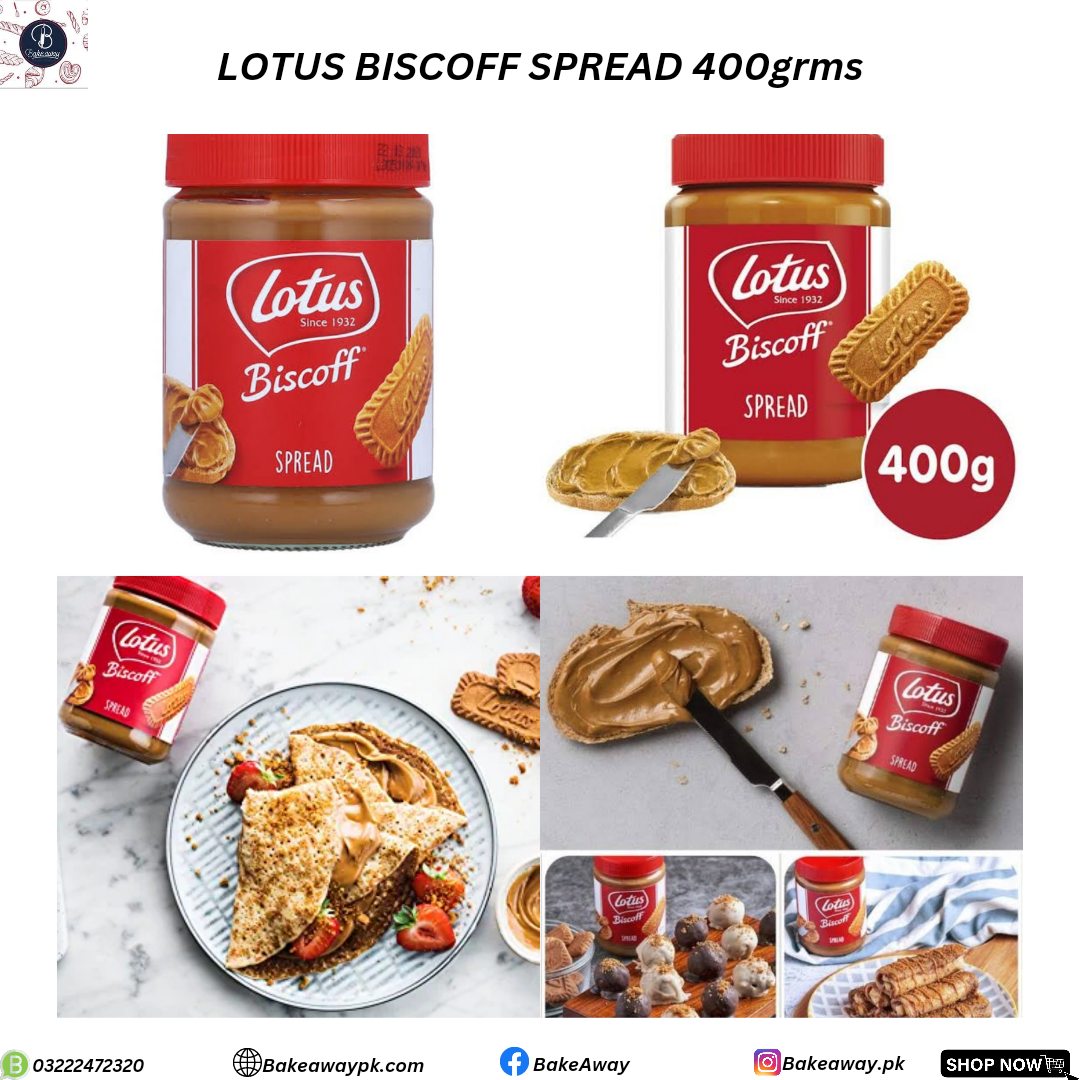 Lotus Biscoff Smooth Spread 400g – Bake House - The Baking Treasure