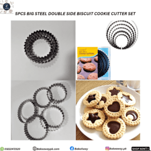 5pcs Big Steel Double Side Biscuit Cutter