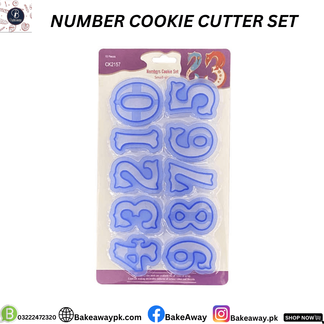 NUMBER FONDANT COOKIE CUTTER SET