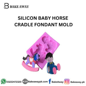 SILICON BABY HORSE  CRADLE FONDANT MOLD