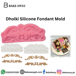 2pcs Crown Dholki Silicone Fondant Mold