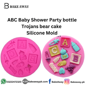 ABC Baby Shower Party bottle Trojans bear cake Silicone Mold