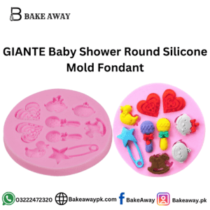 GIANTE Baby Shower Round Silicone Mold Fondant