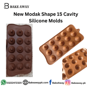 New Modak Shape 15 Cavity Silicone Molds