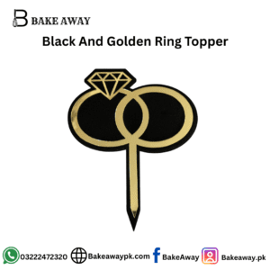 Black And Golden Ring Topper