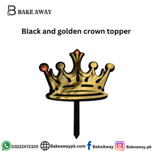 Black and golden crown topper