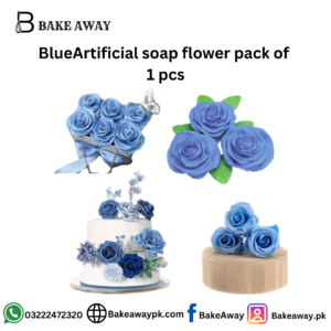BlueArtificial soap flower pack of  1 pcs