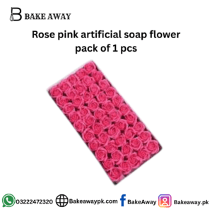 Rose pink artificial soap flower pack of 1 pcs