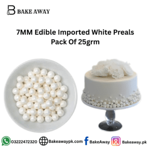 7MM Edible Imported White Preals Pack Of 25grm