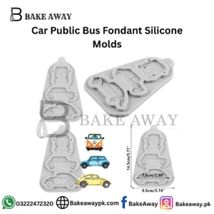 Car Public Bus Fondant Silicone Molds