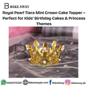Royal Pearl Tiara Mini Crown Cake Topper