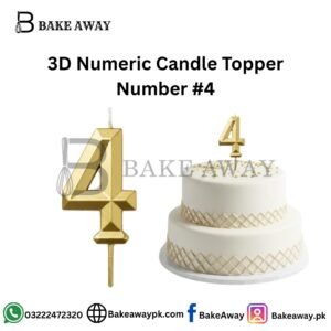 3D Numeric Candle Topper Of Number 4