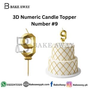 3D Numeric Candle Topper Of Number 9