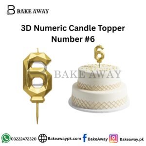 3D Numeric Candle Topper Of Number 6