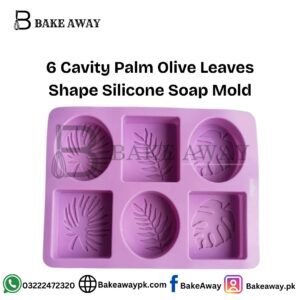 6 Cavity Oval Olive Leaves Shape Silicone Soap Mold
