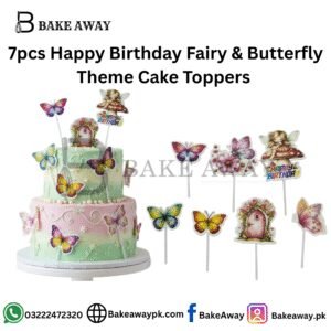 7pcs Happy Birthday Fairy & Butterfly Theme Cake Toppers